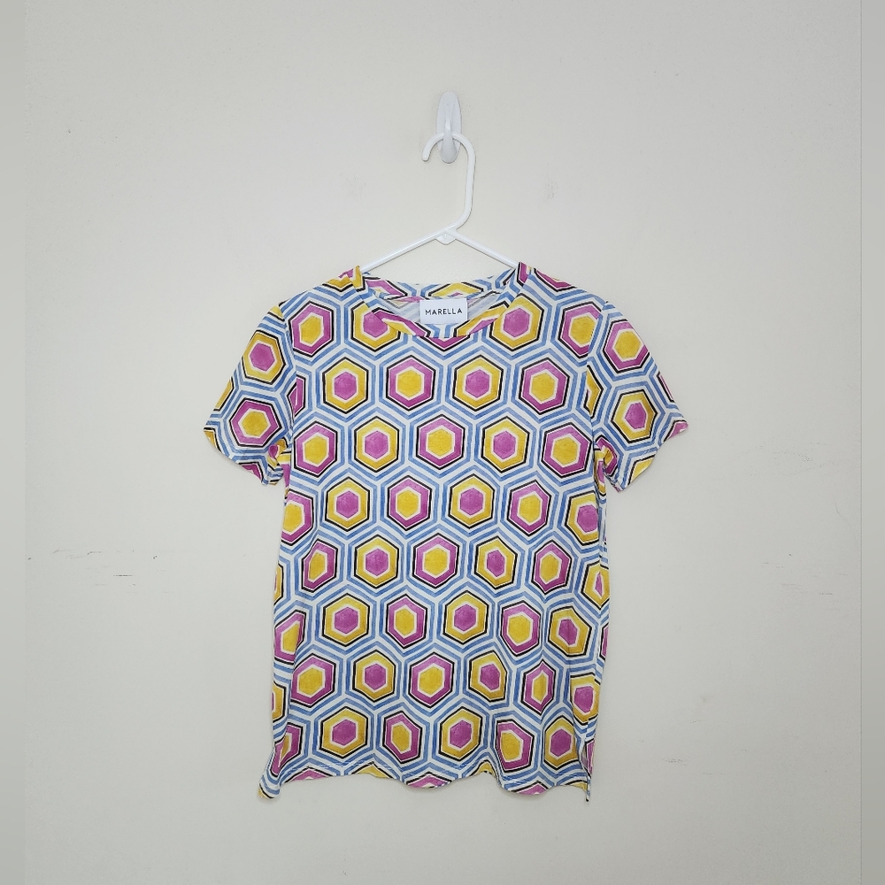 Women's Marella Geometric Top Sz Small